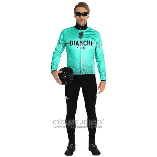 2019 Cycling Jersey Bianchi Milano Xd Blue Gray Long Sleeve And Bib Tight